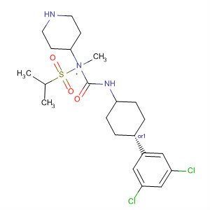 494861-36-8  4-Piperidinamine,N-[[[trans-4-(3,5-dichlorophenyl)cyclohexyl]amino]carbonyl]-N-methyl-1-[(1-methylethyl)sulfonyl]-