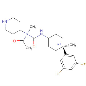 494861-57-3  4-Piperidinamine,1-acetyl-N-[[[trans-4-(3,5-difluorophenyl)-4-methylcyclohexyl]amino]carbonyl]-N-methyl-