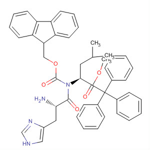 494864-21-0  L-Leucine,N-[(9H-fluoren-9-ylmethoxy)carbonyl]-1-(triphenylmethyl)-L-histidyl-,methyl ester
