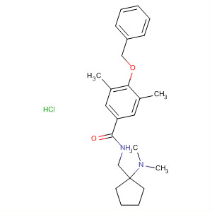 495076-97-6  Benzamide,N-[[1-(dimethylamino)cyclopentyl]methyl]-3,5-dimethyl-4-(phenylmethoxy)-, monohydrochloride