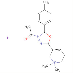 495400-78-7  Pyridinium,3-[4-acetyl-4,5-dihydro-5-(4-methylphenyl)-1,3,4-oxadiazol-2-yl]-1,2,5,6-tetrahydro-1,1-dimethyl-, iodide
