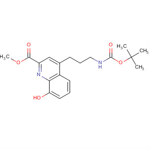 495409-06-8  2-Quinolinecarboxylic acid,4-[3-[[(1,1-dimethylethoxy)carbonyl]amino]propyl]-8-hydroxy-, methylester