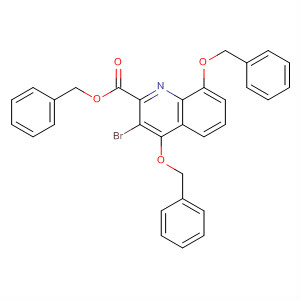 495409-90-0  2-Quinolinecarboxylic acid, 3-bromo-4,8-bis(phenylmethoxy)-,phenylmethyl ester