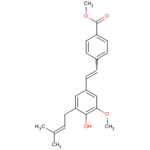 495412-30-1  Benzoic acid,4-[2-[4-hydroxy-3-methoxy-5-(3-methyl-2-butenyl)phenyl]ethenyl]-, methylester