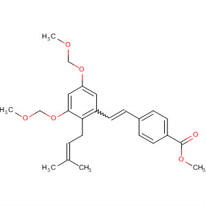 495412-41-4  Benzoic acid,4-[2-[3,5-bis(methoxymethoxy)-2-(3-methyl-2-butenyl)phenyl]ethenyl]-,methyl ester