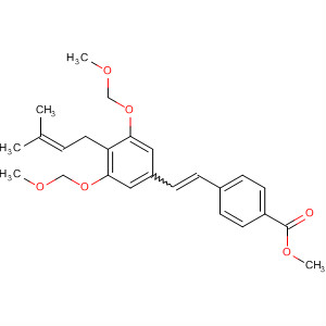 495412-48-1  Benzoic acid,4-[2-[3,5-bis(methoxymethoxy)-4-(3-methyl-2-butenyl)phenyl]ethenyl]-,methyl ester