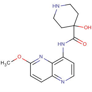 495414-68-1  4-piperidinacarboxamida,4-hidroxi-N-(6-metoxi-1,5-naftiridina-4-il)-