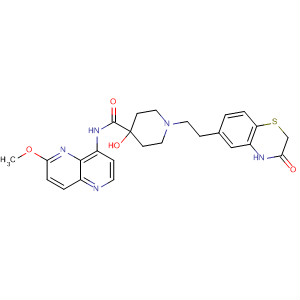 495414-71-6  4-piperydynokarboksyamid,1-[2-(3,4-dihydro-3-okso-2H-1,4-benzotiazyno-6-ylo)etylo]-4-hydroksy-N-(6-metoksy-1,5-naftyrydyno-4-ylo)-