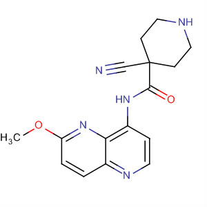 495415-37-7  4-Piperidinecarboxamide,4-cyano-N-(6-methoxy-1,5-naphthyridin-4-yl)-