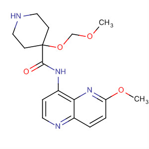 495416-06-3  4-Piperidinecarboxamide,4-(methoxymethoxy)-N-(6-methoxy-1,5-naphthyridin-4-yl)-