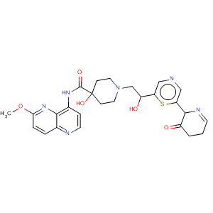 495416-22-3  4-Piperidinecarboxamide,1-[2-(3,4-dihydro-3-oxo-2H-pyrido[3,2-b]-1,4-thiazin-6-yl)-2-hydroxyethyl]-4-hydroxy-N-(6-methoxy-1,5-naphthyridin-4-yl)-