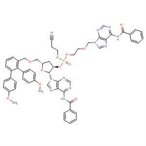 486424-66-2  2'-Adenylic acid,N-benzoyl-5'-O-[bis(4-methoxyphenyl)phenylmethyl]-3'-deoxy-,2-[[6-(benzoylamino)-9H-purin-9-yl]methoxy]ethyl 2-cyanoethyl ester