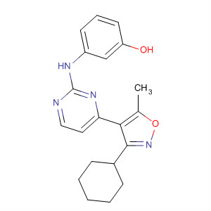 486427-45-6  Phenol, 3-[[4-(3-cyclohexyl-5-methyl-4-isoxazolyl)-2-pyrimidinyl]amino]-