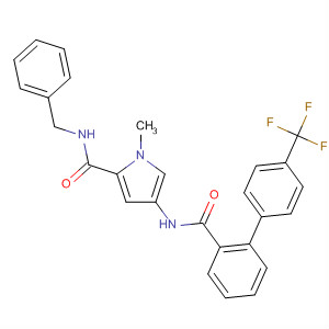 486435-03-4  1H-Pyrrole-2-carboxamide,1-methyl-N-(phenylmethyl)-4-[[[4'-(trifluoromethyl)[1,1'-biphenyl]-2-yl]carbonyl]amino]-