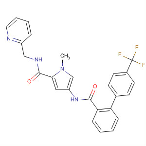 486435-05-6  1H-Pyrrole-2-carboxamide,1-methyl-N-(2-pyridinylmethyl)-4-[[[4'-(trifluoromethyl)[1,1'-biphenyl]-2-yl]carbonyl]amino]-