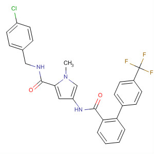 486435-46-5  1H-Pyrrole-2-carboxamide,N-[(4-chlorophenyl)methyl]-1-methyl-4-[[[4'-(trifluoromethyl)[1,1'-biphenyl]-2-yl]carbonyl]amino]-