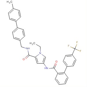 486435-72-7  1H-Pyrrole-2-carboxamide,1-ethyl-N-[(4'-methyl[1,1'-biphenyl]-4-yl)methyl]-4-[[[4'-(trifluoromethyl)[1,1'-biphenyl]-2-yl]carbonyl]amino]-