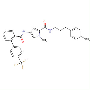 486435-78-3  1H-Pyrrole-2-carboxamide,1-methyl-N-[3-(4-methylphenyl)propyl]-4-[[[4'-(trifluoromethyl)[1,1'-biphenyl]-2-yl]carbonyl]amino]-