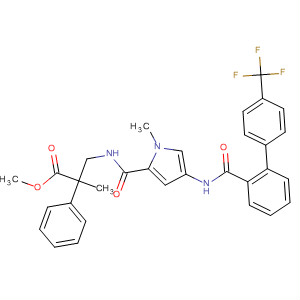 486435-86-3  Benzenepropanoic acid,2-[[[[1-methyl-4-[[[4'-(trifluoromethyl)[1,1'-biphenyl]-2-yl]carbonyl]amino]-1H-pyrrol-2-yl]carbonyl]amino]methyl]-, methyl ester