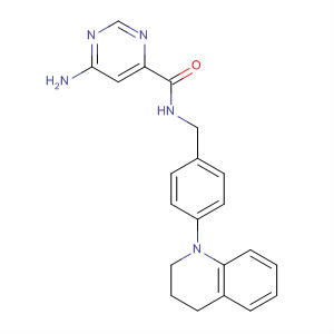 486436-96-8  4-Pyrimidinecarboxamide,6-amino-N-[[4-(3,4-dihydro-1(2H)-quinolinyl)phenyl]methyl]-