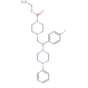 486439-14-9  1-Piperazinecarboxylic acid,4-[2-(4-fluorophenyl)-2-(4-phenyl-1-piperazinyl)ethyl]-, ethyl ester
