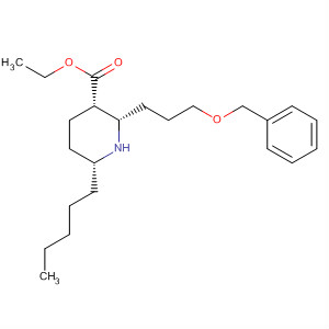 486450-11-7  3-Piperidinecarboxylic acid, 6-pentyl-2-[3-(phenylmethoxy)propyl]-, ethylester, (2S,3S,6R)-