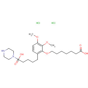 486450-79-7  1-Piperazinebutanoic acid,4-[[2-[(6-carboxyhexyl)oxy]-3,4-dimethoxyphenyl]methyl]-,dihydrochloride