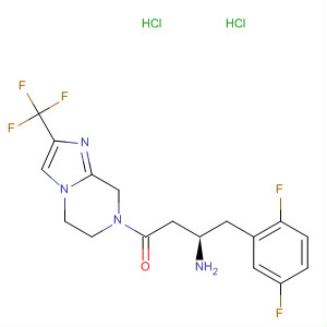 486459-66-9  Imidazo[1,2-a]pyrazine,7-[(3R)-3-amino-4-(2,5-difluorophenyl)-1-oxobutyl]-5,6,7,8-tetrahydro-2-(trifluoromethyl)-, dihydrochloride
