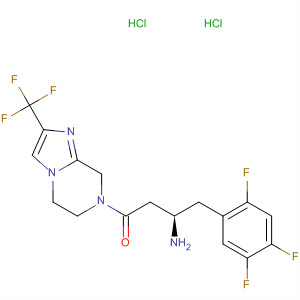 486459-67-0  Imidazo[1,2-a]pyrazine,7-[(3R)-3-amino-1-oxo-4-(2,4,5-trifluorophenyl)butyl]-5,6,7,8-tetrahydro-2-(trifluoromethyl)-, dihydrochloride