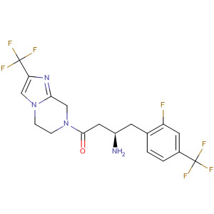486459-94-3  Imidazo[1,2-a]pyrazine,7-[(3R)-3-amino-4-[2-fluoro-4-(trifluoromethyl)phenyl]-1-oxobutyl]-5,6,7,8-tetrahydro-2-(trifluoromethyl)-
