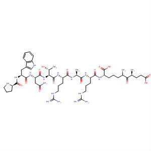 486989-99-5  L-Lysine,L-prolyl-L-tryptophyl-L-asparaginyl-L-threonyl-L-arginyl-L-alanyl-L-arginyl-L-a-glutamyl-