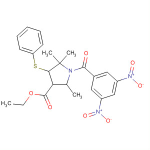 487000-88-4  3-Pyrrolidinecarboxylic acid,1-(3,5-dinitrobenzoyl)-2,5,5-trimethyl-4-(phenylthio)-, ethyl ester,(2S,3R,4S)-