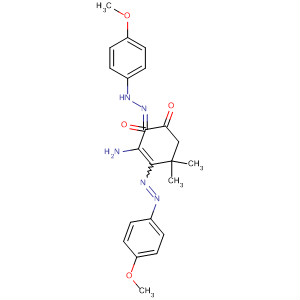 487011-06-3  3-Cyclohexene-1,2-dione,3-amino-4-[(4-methoxyphenyl)azo]-5,5-dimethyl-,2-[(4-methoxyphenyl)hydrazone]