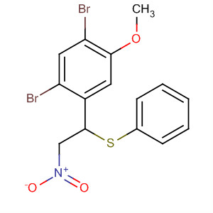487027-08-7  Benzene, 1,5-dibromo-2-methoxy-4-[2-nitro-1-(phenylthio)ethyl]-