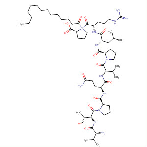 487030-16-0  L-Proline,N-(1-oxotetradecyl)-L-valyl-L-threonyl-L-prolyl-L-glutaminyl-L-valyl-L-prolyl-L-leucyl-L-arginyl-