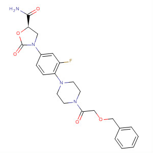 487041-24-7  5-Oxazolidinecarboxamide,3-[3-fluoro-4-[4-[(phenylmethoxy)acetyl]-1-piperazinyl]phenyl]-2-oxo-,(5R)-