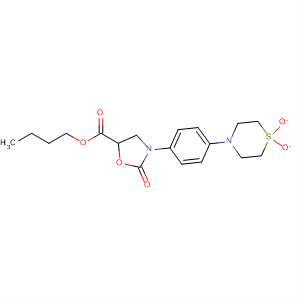 487041-34-9  5-Oxazolidinecarboxylic acid,3-[4-(1,1-dioxido-4-thiomorpholinyl)phenyl]-2-oxo-, butyl ester, (5R)-