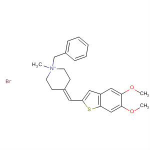 487041-85-0  Piperidinium,4-[(5,6-dimethoxybenzo[b]thien-2-yl)methylene]-1-methyl-1-(phenylmethyl)-, bromide