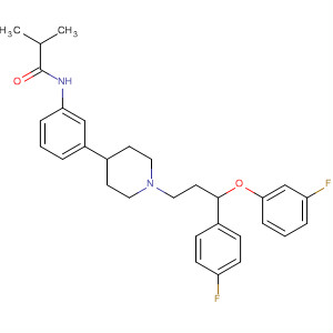 487049-89-8  Propanamide,N-[3-[1-[3-(3-fluorophenoxy)-3-(4-fluorophenyl)propyl]-4-piperidinyl]phenyl]-2-methyl-