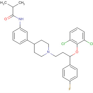 487049-90-1  Propanamide,N-[3-[1-[3-(2,6-dichlorophenoxy)-3-(4-fluorophenyl)propyl]-4-piperidinyl]phenyl]-2-methyl-