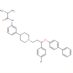 487049-94-5  Propanamide,N-[3-[1-[3-([1,1'-biphenyl]-4-yloxy)-3-(4-bromophenyl)propyl]-4-piperidinyl]phenyl]-2-methyl-