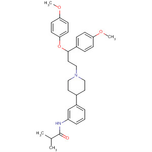 487050-16-8  Propanamide,N-[3-[1-[3-(4-methoxyphenoxy)-3-(4-methoxyphenyl)propyl]-4-piperidinyl]phenyl]-2-methyl-