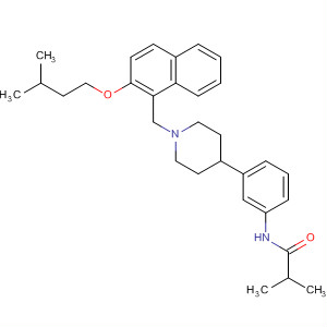 487050-41-9  Propanamide,2-methyl-N-[3-[1-[[2-(3-methylbutoxy)-1-naphthalenyl]methyl]-4-piperidinyl]phenyl]-