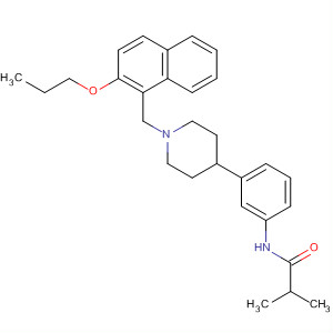 487050-42-0  Propanamide,2-methyl-N-[3-[1-[(2-propoxy-1-naphthalenyl)methyl]-4-piperidinyl]phenyl]-
