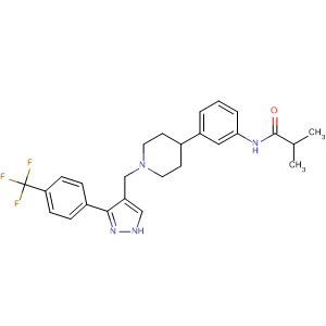 487050-61-3  Propanamide,2-methyl-N-[3-[1-[[3-[4-(trifluoromethyl)phenyl]-1H-pyrazol-4-yl]methyl]-4-piperidinyl]phenyl]-