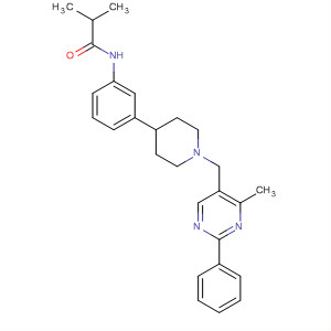 487050-76-0  Propanamide,2-methyl-N-[3-[1-[(4-methyl-2-phenyl-5-pyrimidinyl)methyl]-4-piperidinyl]phenyl]-