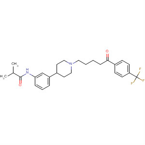 487055-13-0  Propanamide,2-methyl-N-[3-[1-[5-oxo-5-[4-(trifluoromethyl)phenyl]pentyl]-4-piperidinyl]phenyl]-