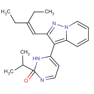 487062-41-9  3(2H)-Pyridazinone,6-[2-(2-ethyl-1-butenyl)pyrazolo[1,5-a]pyridin-3-yl]-2-(1-methylethyl)-