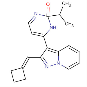 487062-43-1  3(2H)-Pyridazinone,6-[2-(cyclobutylidenemethyl)pyrazolo[1,5-a]pyridin-3-yl]-2-(1-methylethyl)-