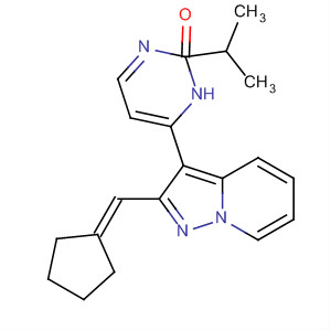 487062-44-2  3(2H)-Pyridazinone,6-[2-(cyclopentylidenemethyl)pyrazolo[1,5-a]pyridin-3-yl]-2-(1-methylethyl)-